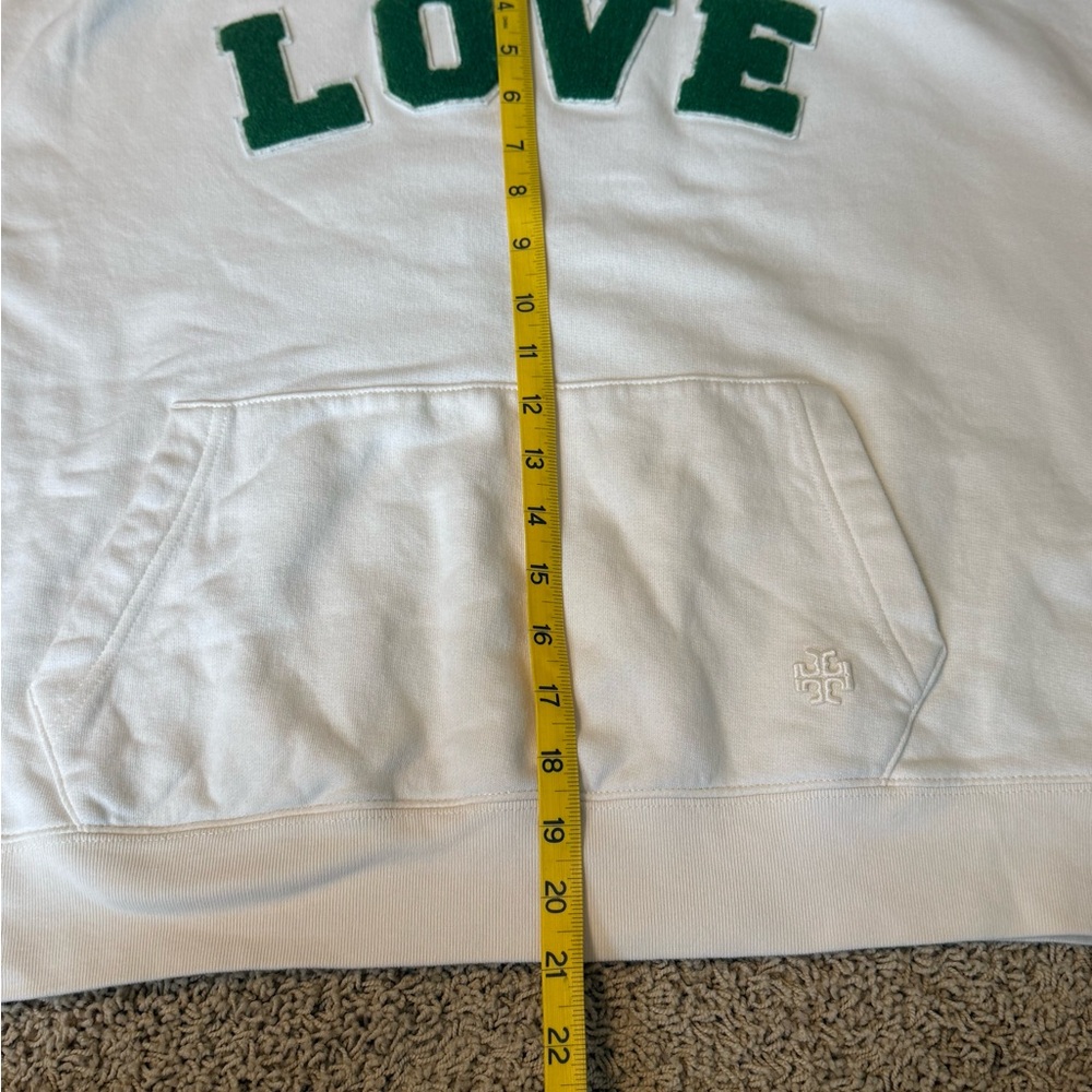 Tory Sport Cream Hoodie with Green Lettering - Picture 8 of 9